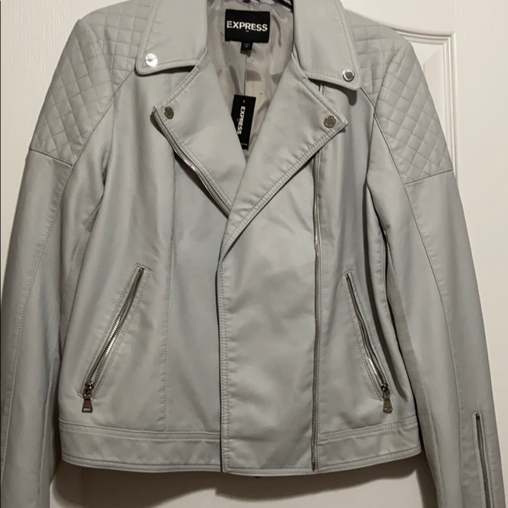 Women express leather jacket